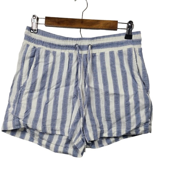 Gap Linen Blend Striped High Waist Shorts Womens Small - Picture 1 of 9